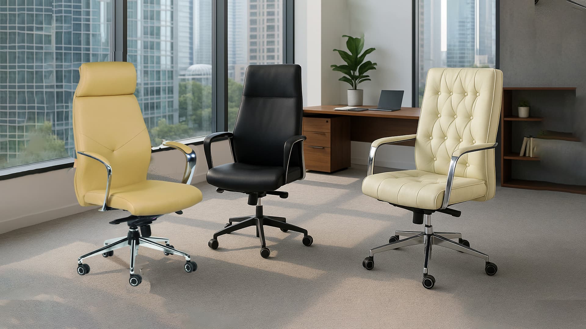 Office chairs background